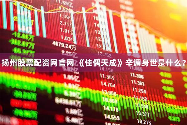 扬州股票配资网官网 《佳偶天成》辛湄身世是什么？